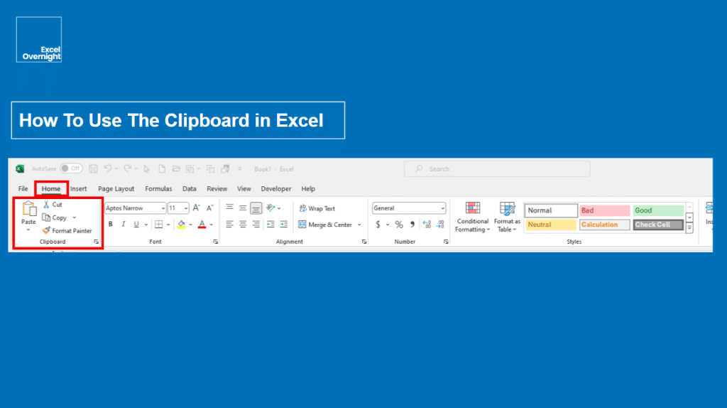 How To Use The Clipboard Group in MS Excel | ExcelOvernight.com | MS Excel Services Done For You