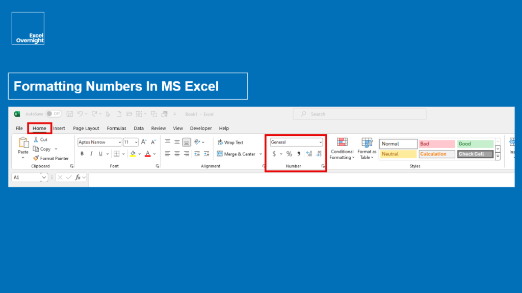 Formatting Numbers in MS Excel | ExcelOvernight.com